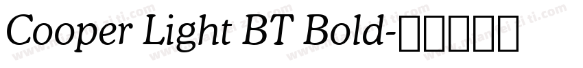 Cooper Light BT Bold字体转换